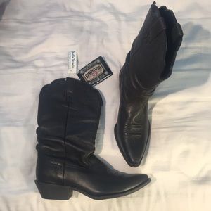 Dark Brown Leather Cowboy Boots